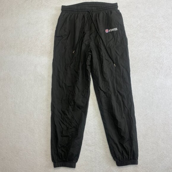K-Swiss Jogger Men's L Black Nylon Forever 21 Tapered Drawstring 28 x 28 - Picture 2 of 6
